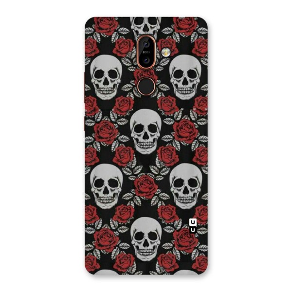 Grey Skulls Back Case for Nokia 7 Plus