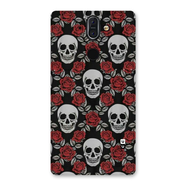 Grey Skulls Back Case for Nokia 8 Sirocco