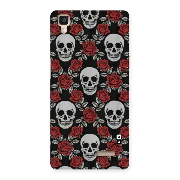 Grey Skulls Back Case for Oppo R7