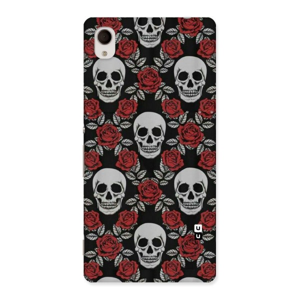 Grey Skulls Back Case for Xperia M4 Aqua