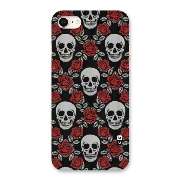 Grey Skulls Back Case for iPhone 8