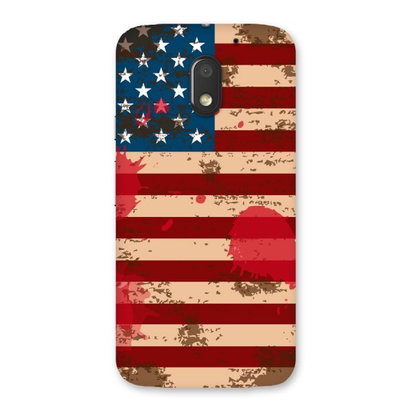 Grunge USA Flag Back Case for Moto E3 Power