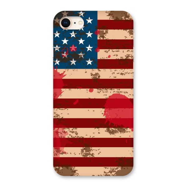 Grunge USA Flag Back Case for iPhone 8