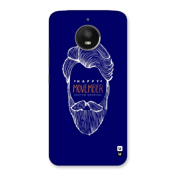 Happy Movember Blue Back Case for Moto E4 Plus