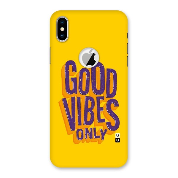 Happy Vibes Only Back Case for iPhone XS Logo Cut