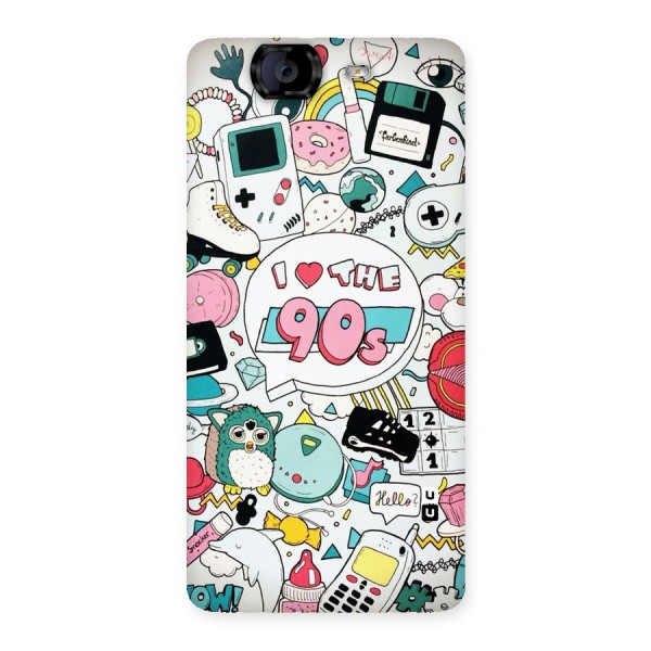 Heart 90s Back Case for Canvas Knight A350