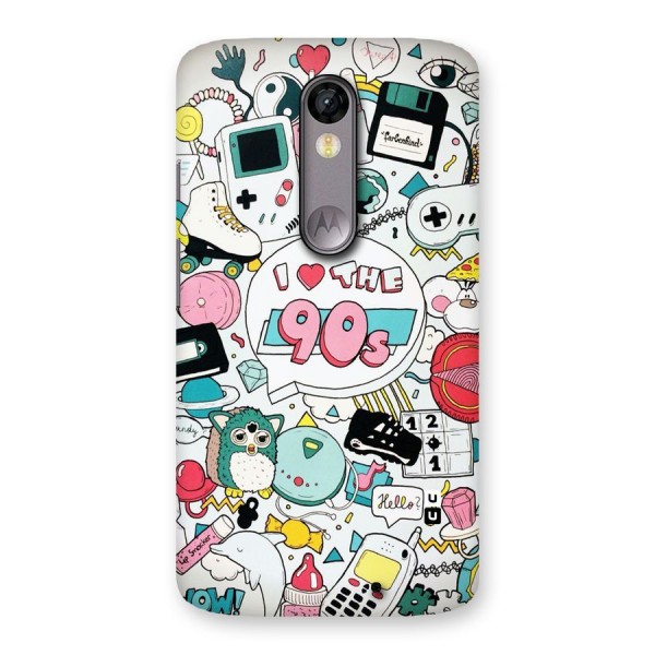 Heart 90s Back Case for Moto X Force