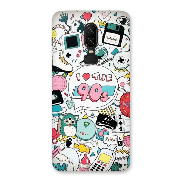 Heart 90s Back Case for OnePlus 6