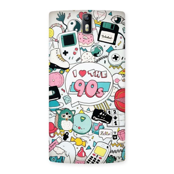 Heart 90s Back Case for One Plus One