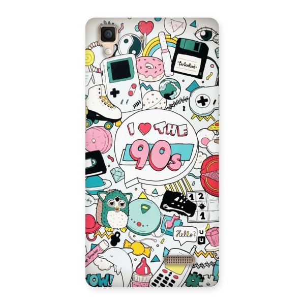 Heart 90s Back Case for Oppo R7