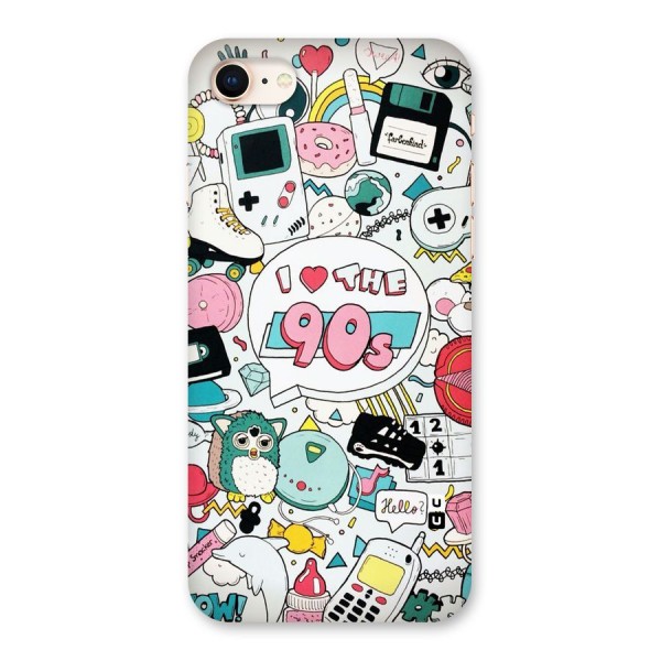Heart 90s Back Case for iPhone 8