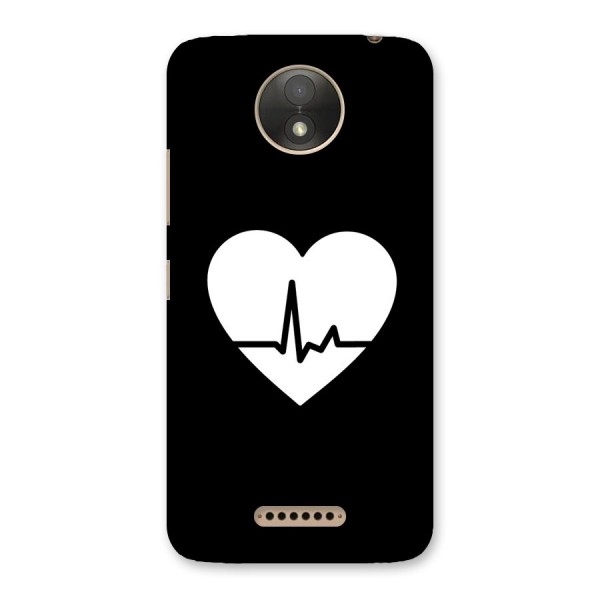 Heart Beat Back Case for Moto C Plus