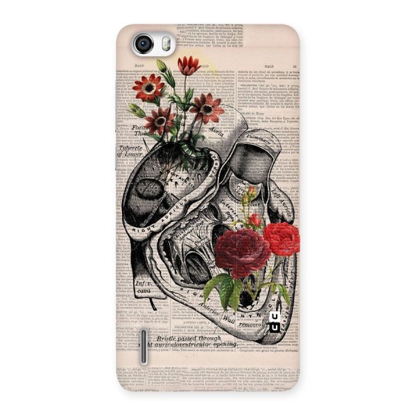 Heart Newspaper Back Case for Honor 6