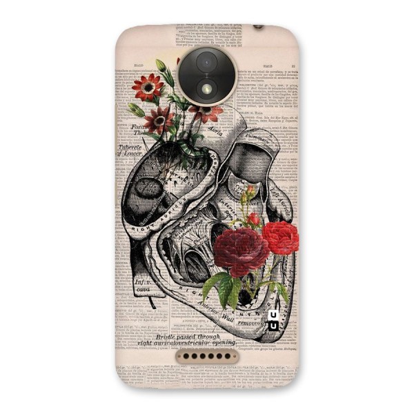 Heart Newspaper Back Case for Moto C Plus