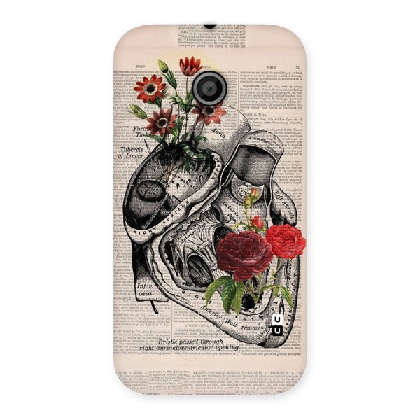 Heart Newspaper Back Case for Moto E