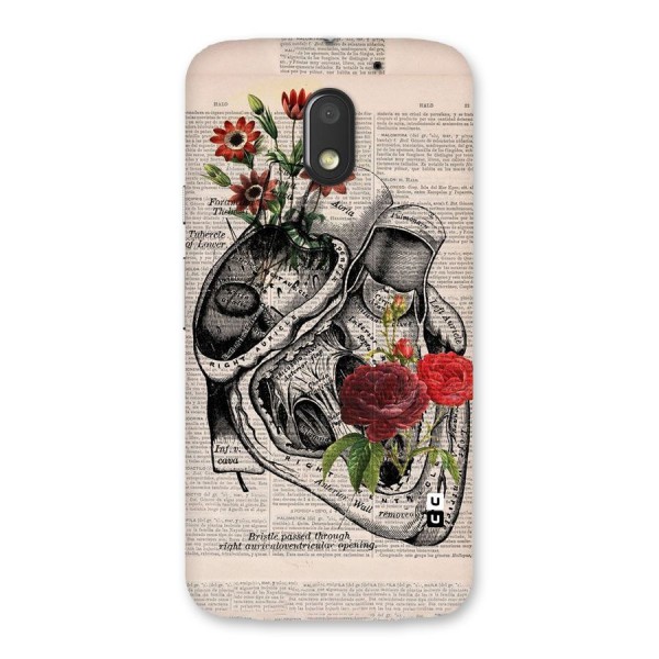 Heart Newspaper Back Case for Moto E3 Power