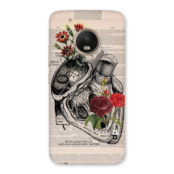 Heart Newspaper Back Case for Moto G5 Plus