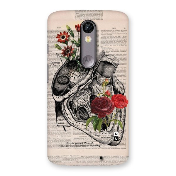 Heart Newspaper Back Case for Moto X Force