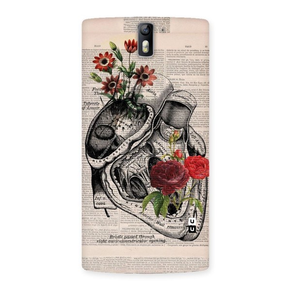 Heart Newspaper Back Case for One Plus One