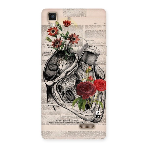 Heart Newspaper Back Case for Oppo R7