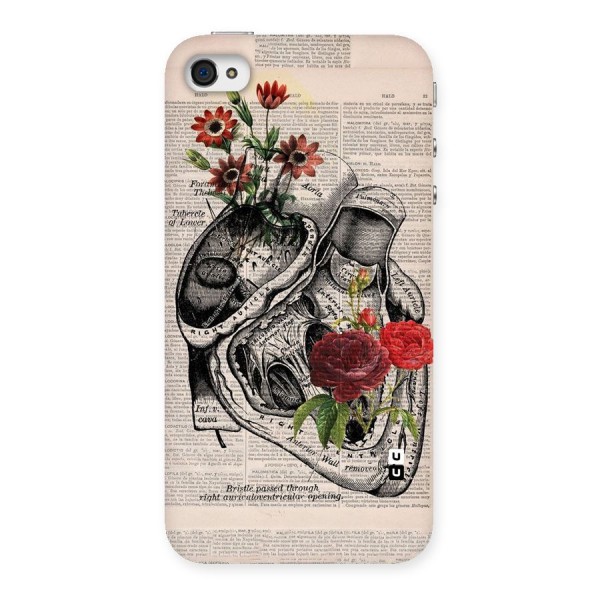 Heart Newspaper Back Case for iPhone 4 4s