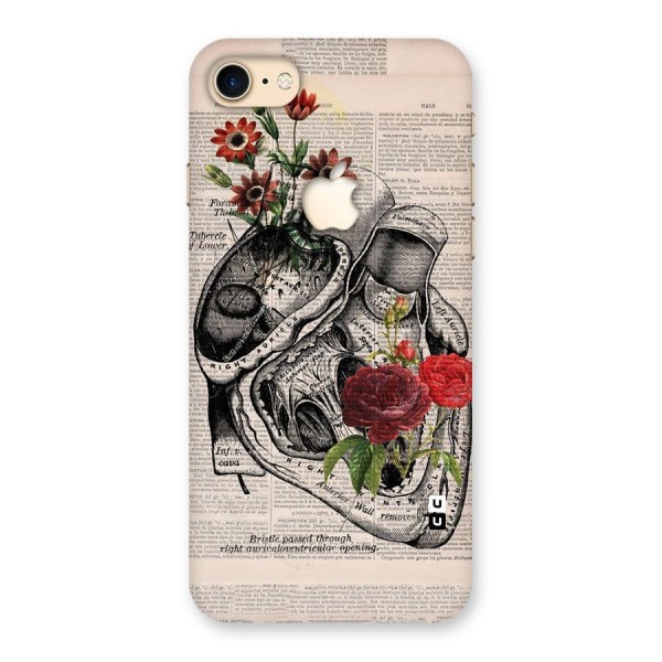 Heart Newspaper Back Case for iPhone 7 Apple Cut