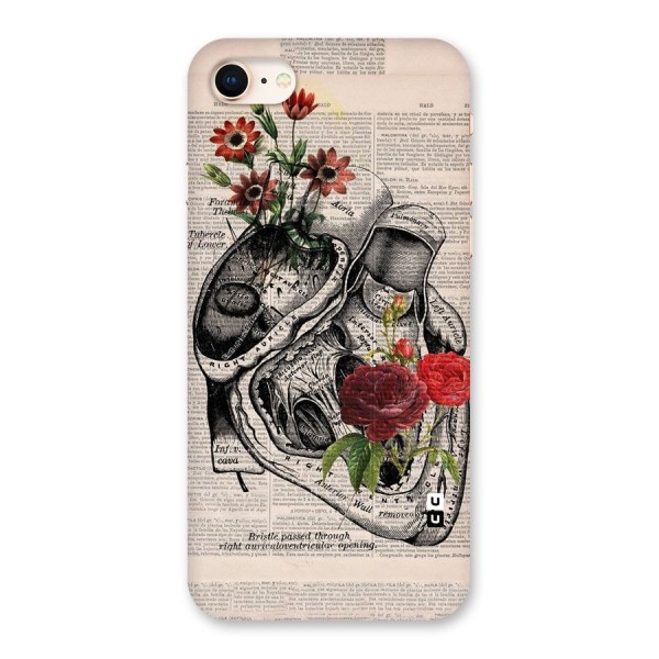 Heart Newspaper Back Case for iPhone 8