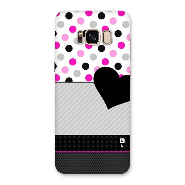 Heart Polka Stripes Back Case for Galaxy S8