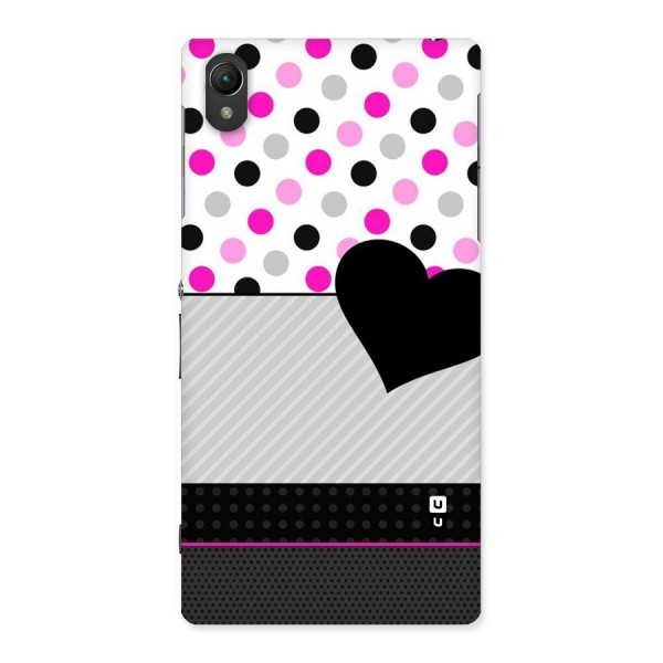 Heart Polka Stripes Back Case for Sony Xperia Z1