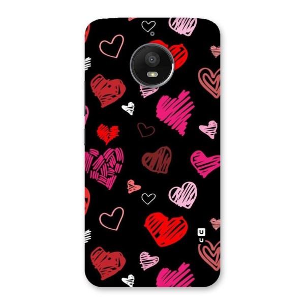 Hearts Art Pattern Back Case for Moto E4 Plus