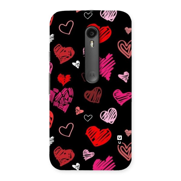 Hearts Art Pattern Back Case for Moto G3