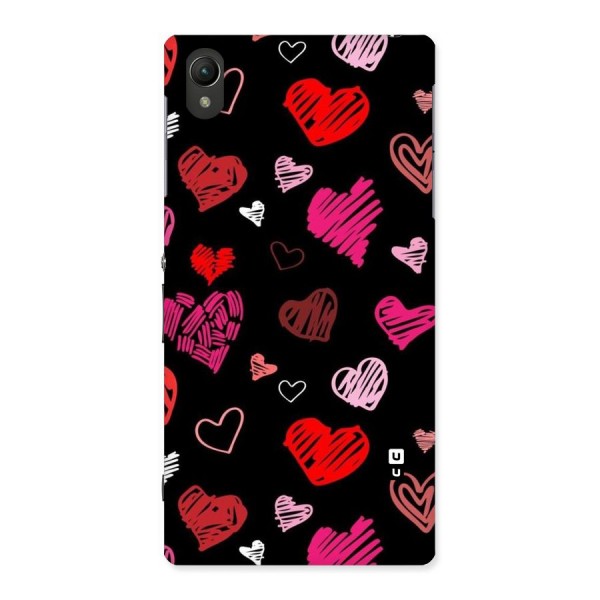 Hearts Art Pattern Back Case for Sony Xperia Z1