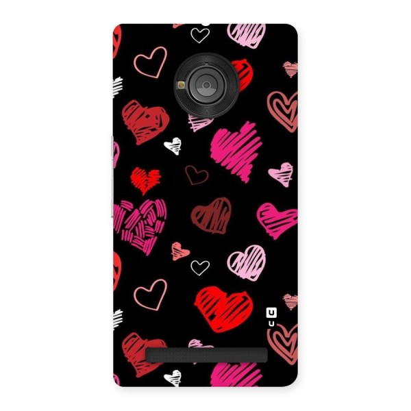 Hearts Art Pattern Back Case for Yu Yuphoria