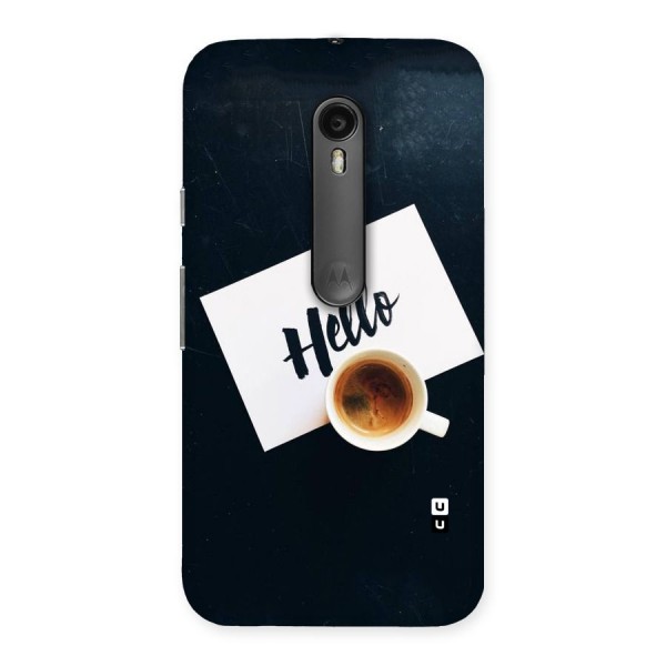 Hello Coffee Back Case for Moto G3