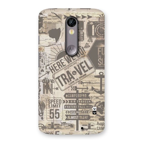 Here We Travel Back Case for Moto X Force