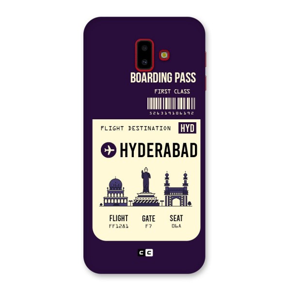 Hyderabad Boarding Pass Back Case for Galaxy J6 Plus