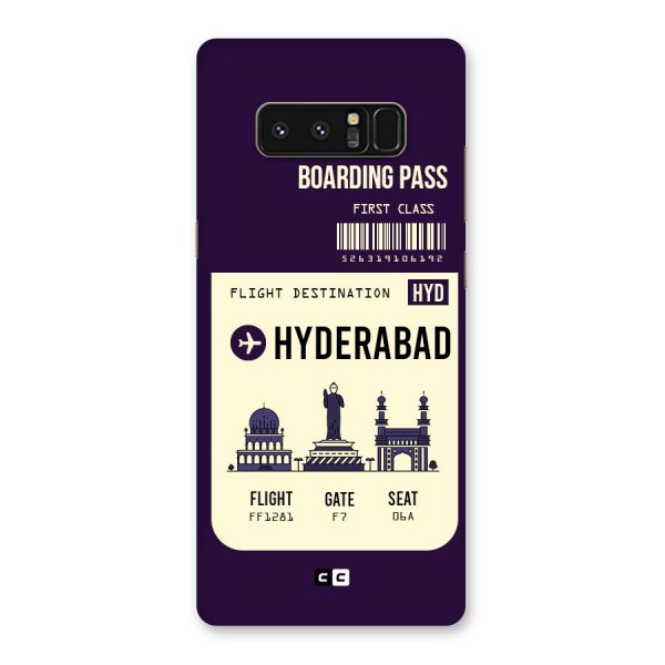 Hyderabad Boarding Pass Back Case for Galaxy Note 8