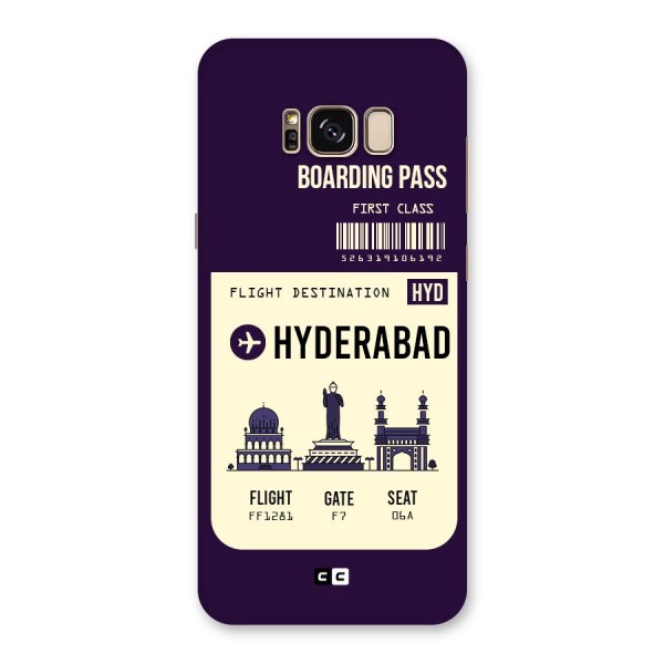 Hyderabad Boarding Pass Back Case for Galaxy S8 Plus