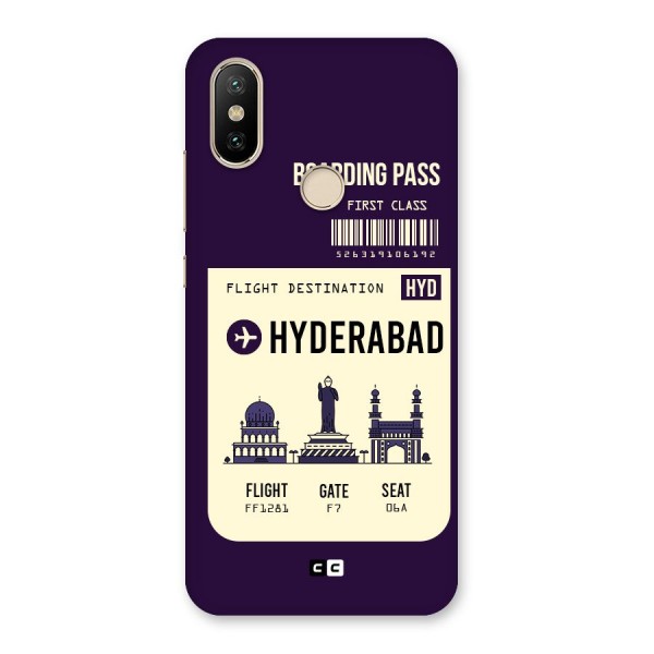 Hyderabad Boarding Pass Back Case for Mi A2