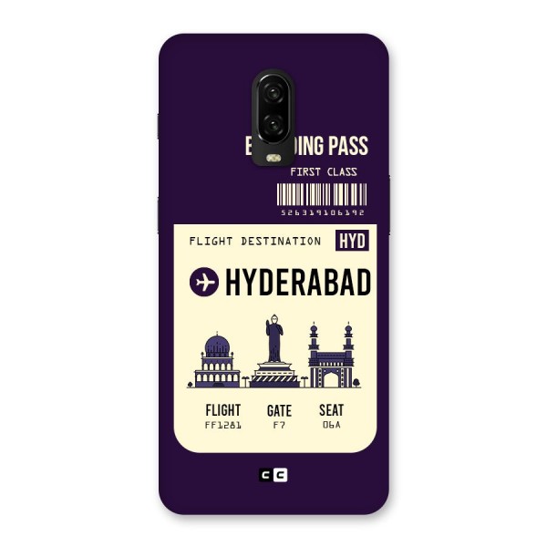 Hyderabad Boarding Pass Back Case for OnePlus 6T