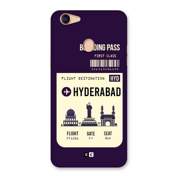 Hyderabad Boarding Pass Back Case for Oppo F5