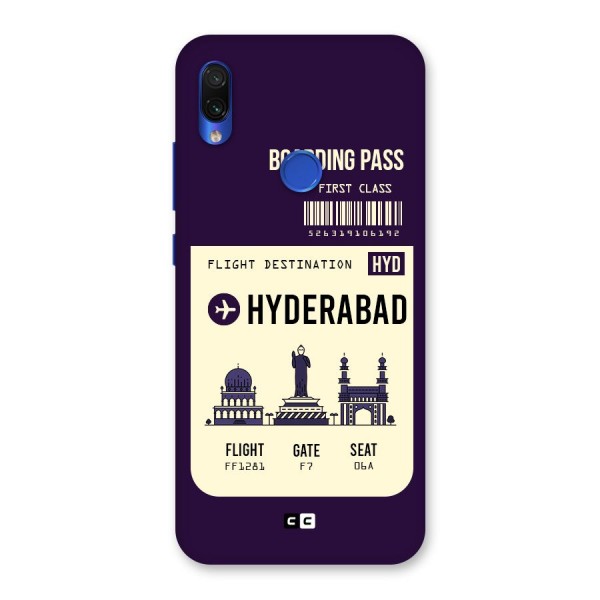 Hyderabad Boarding Pass Back Case for Redmi Note 7S