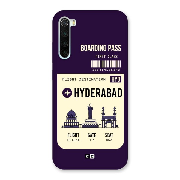 Hyderabad Boarding Pass Back Case for Redmi Note 8