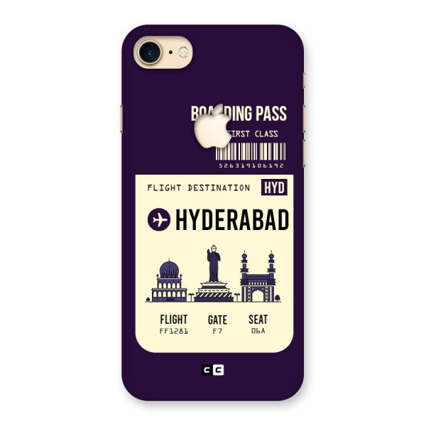 Hyderabad Boarding Pass Back Case for iPhone 7 Apple Cut