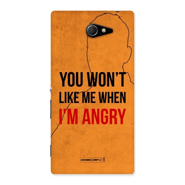 I m Angry Back Case for Sony Xperia M2