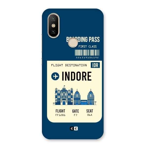 Indore Boarding Pass Back Case for Mi A2