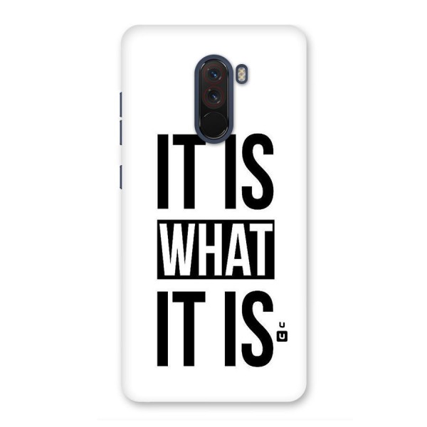 Itis What Itis Back Case for Poco F1