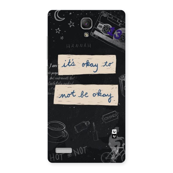 Its Okay Back Case for Redmi Note