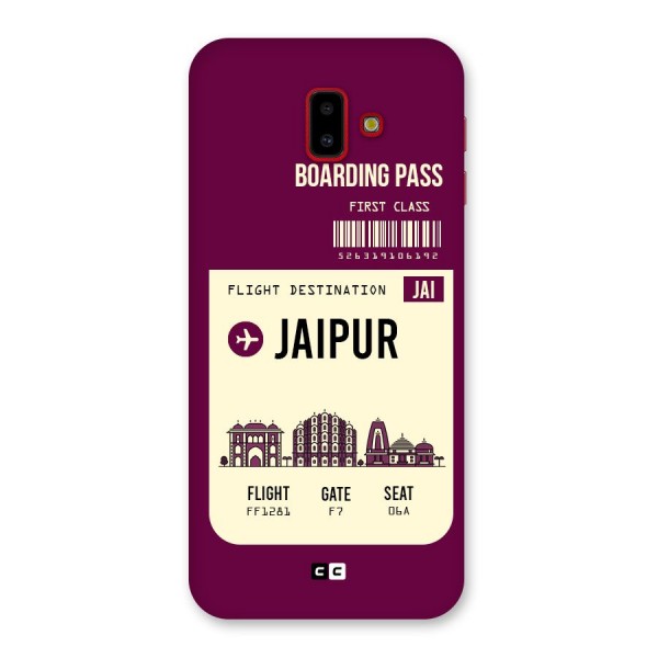 Jaipur Boarding Pass Back Case for Galaxy J6 Plus