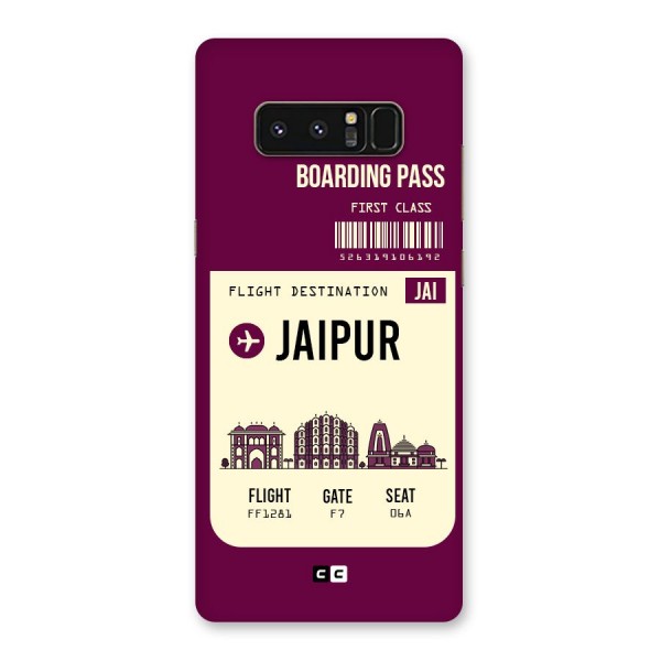 Jaipur Boarding Pass Back Case for Galaxy Note 8